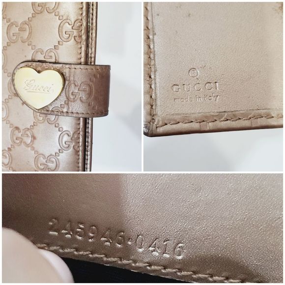 Gucci Authentic Guccissima embossed leather  Rose metallic agenda *chk video* - Picture 12 of 17